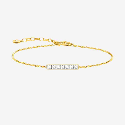 White Stone Link Bracelet