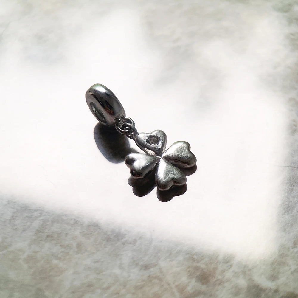 Silver Clover Charm