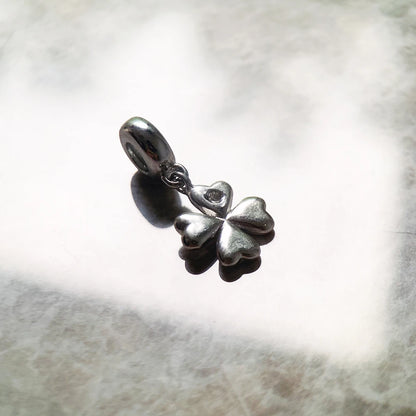 Silver Clover Charm