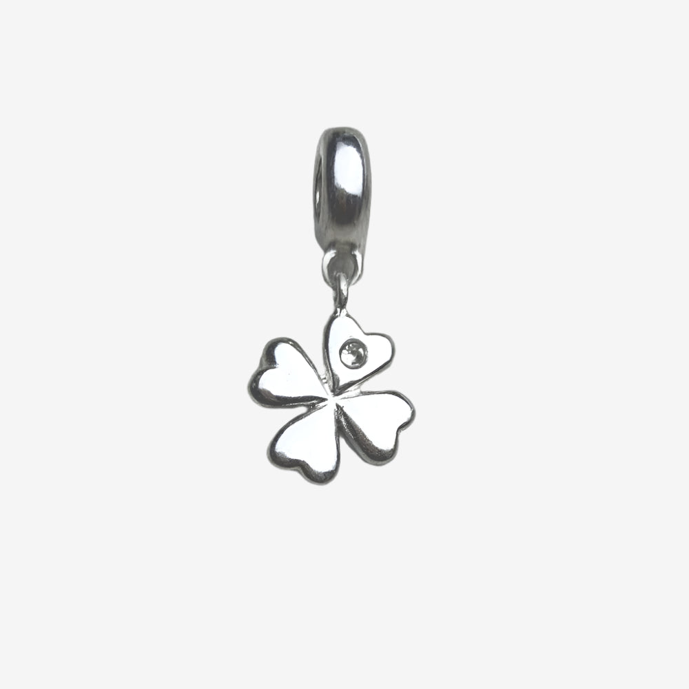 Silver Clover Charm