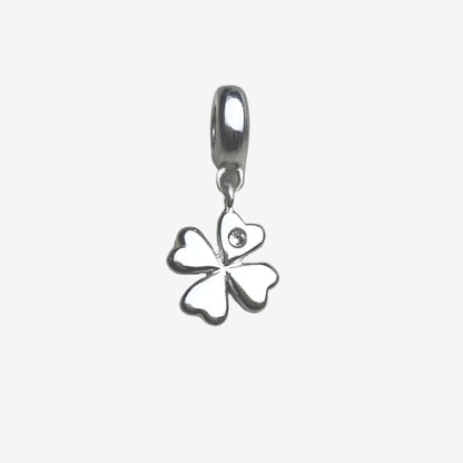 Silver Clover Charm