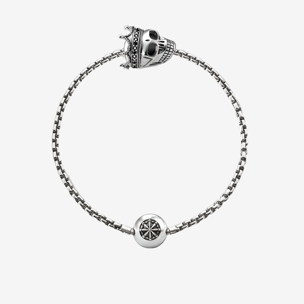 Skull King Charm Bracelet
