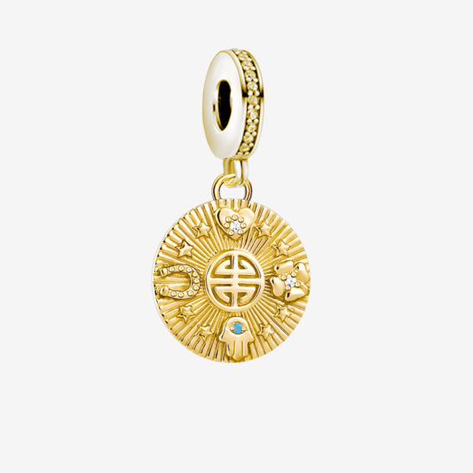 Golden Lucky Coin Charm