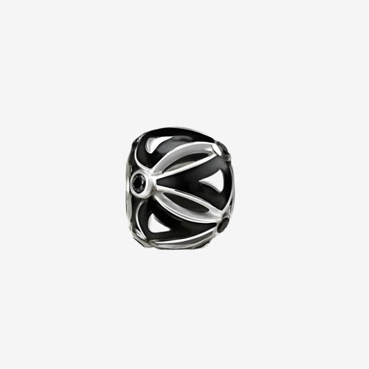 Black Scale Charm Bead