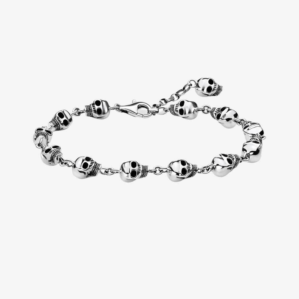 Skull Clasp Charm Bracelet