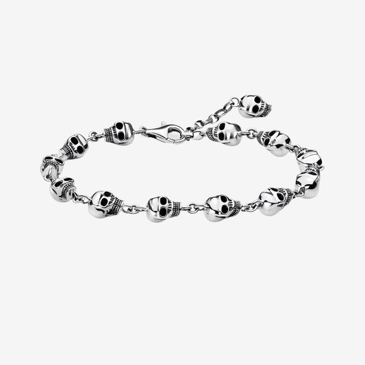 Skull Clasp Charm Bracelet