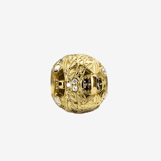 Golden Bee Charm Bead