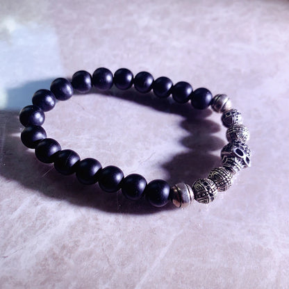 Heavy Skull Bead Bracelet