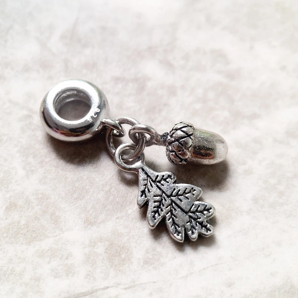 Acorns & Leaves Charm