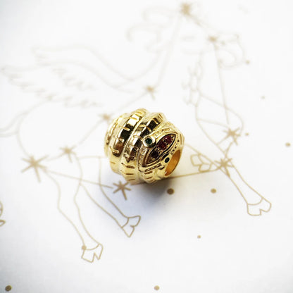 Jeweled Snake Charm Bead