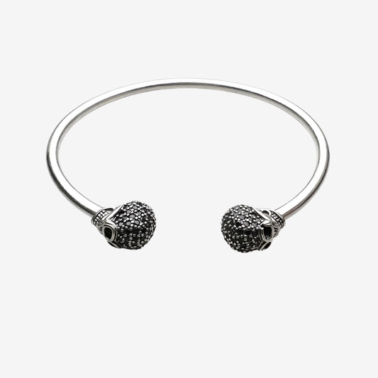 Skull Pave Cuff Bangle