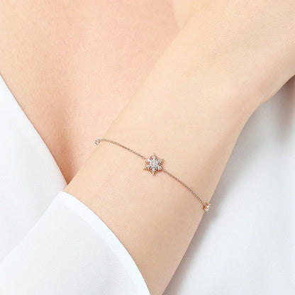 Snowflake Rose Gold Bracelet