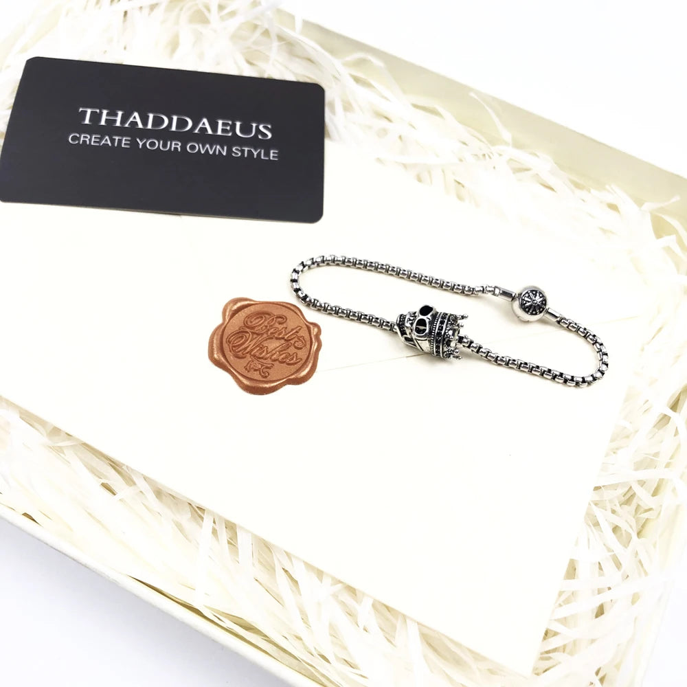 Skull King Charm Bracelet