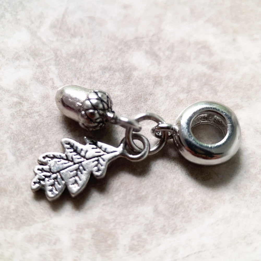 Acorns & Leaves Charm