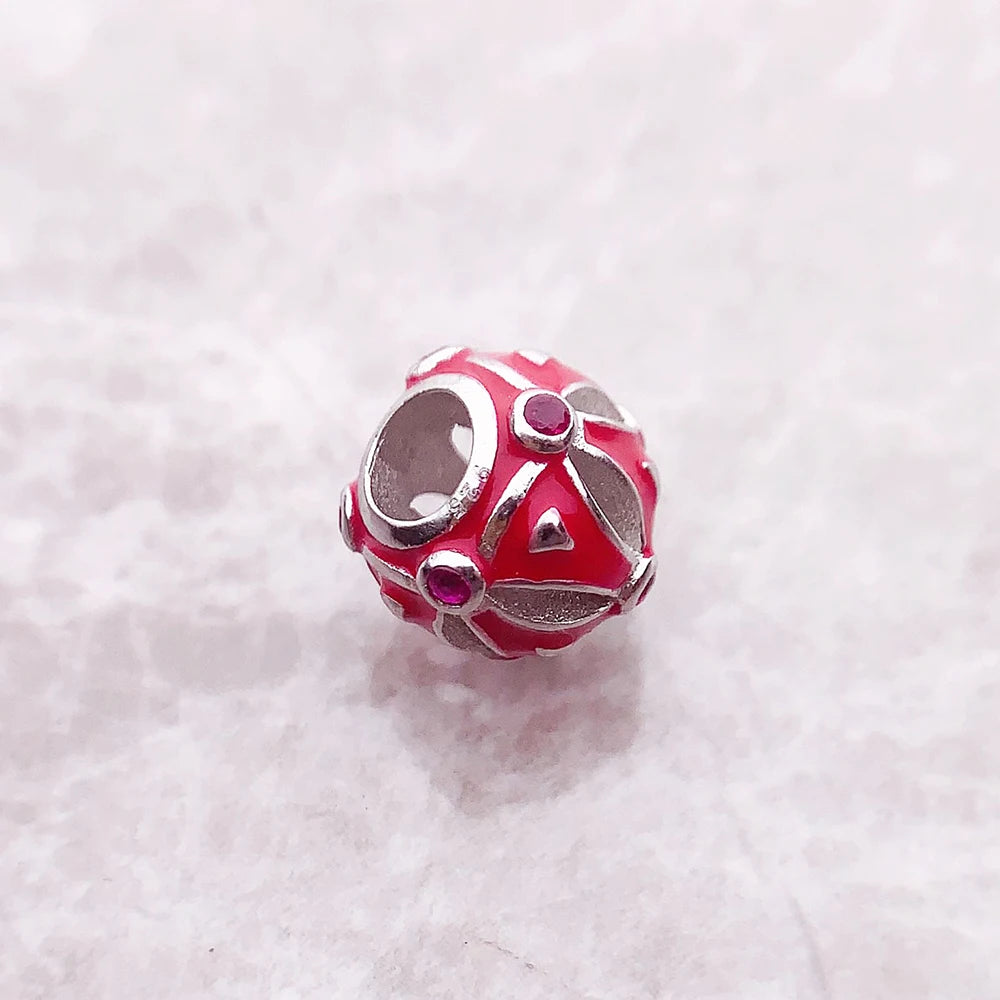 Red Scale Charm Bead