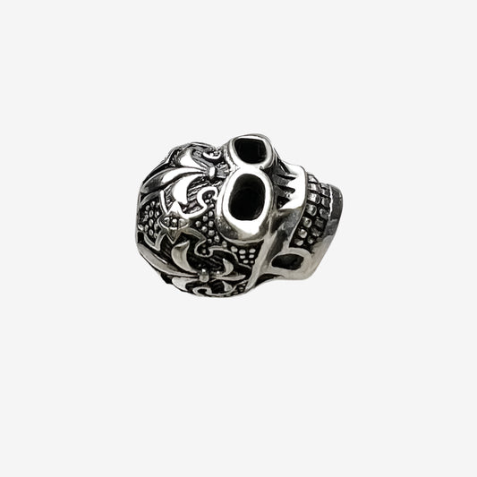 Fleur-de-lis Skull Charm Bead