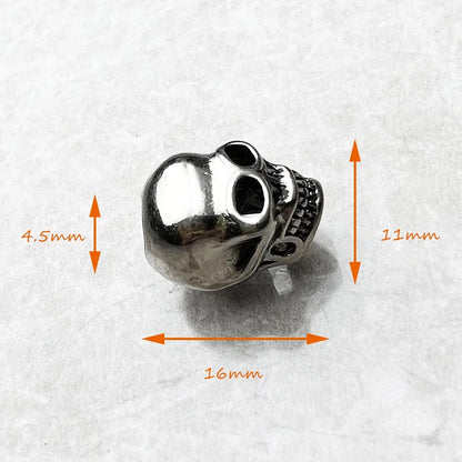 Chrome Skull Charm Bead