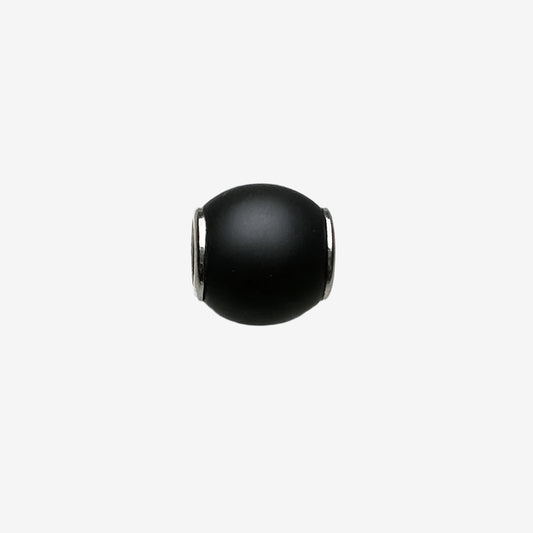 Obsidian Matte Charm Bead