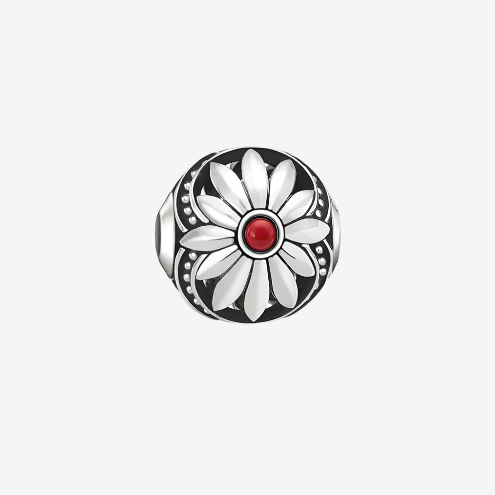 Red Pollen Charm Bead