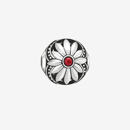 Red Pollen Charm Bead