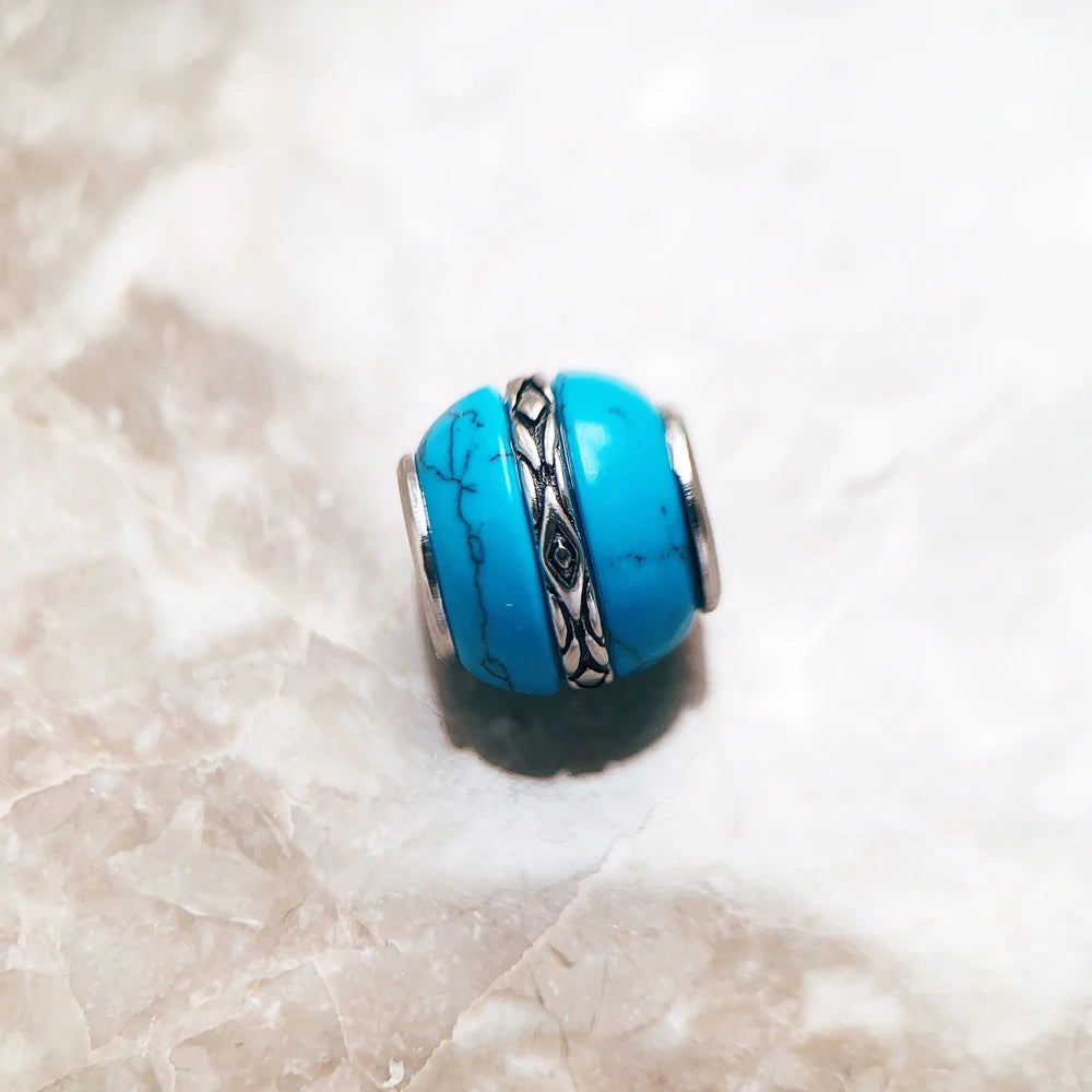 Turquoise World's Charm Bead