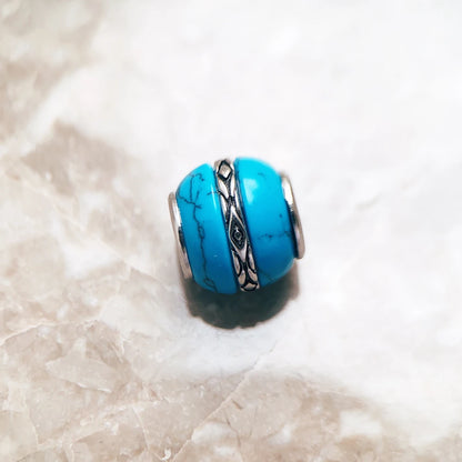 Turquoise World's Charm Bead