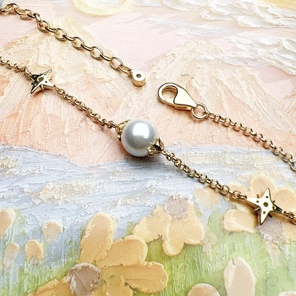 Stardust Pearl Link Bracelet