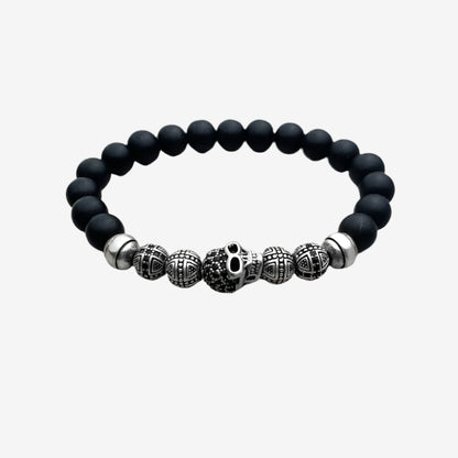 Heavy Skull Bead Bracelet