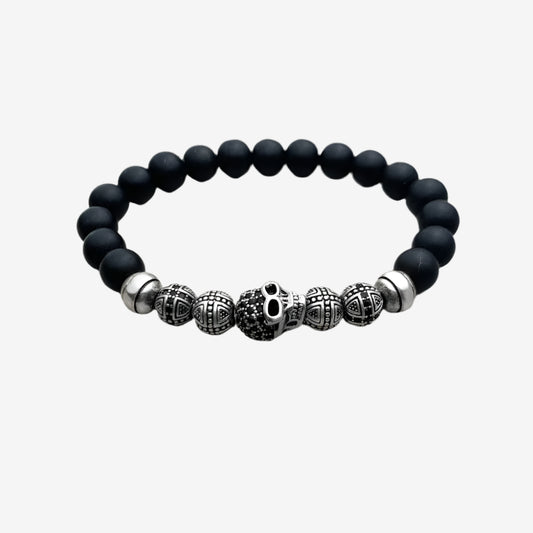 Heavy Skull Bead Bracelet