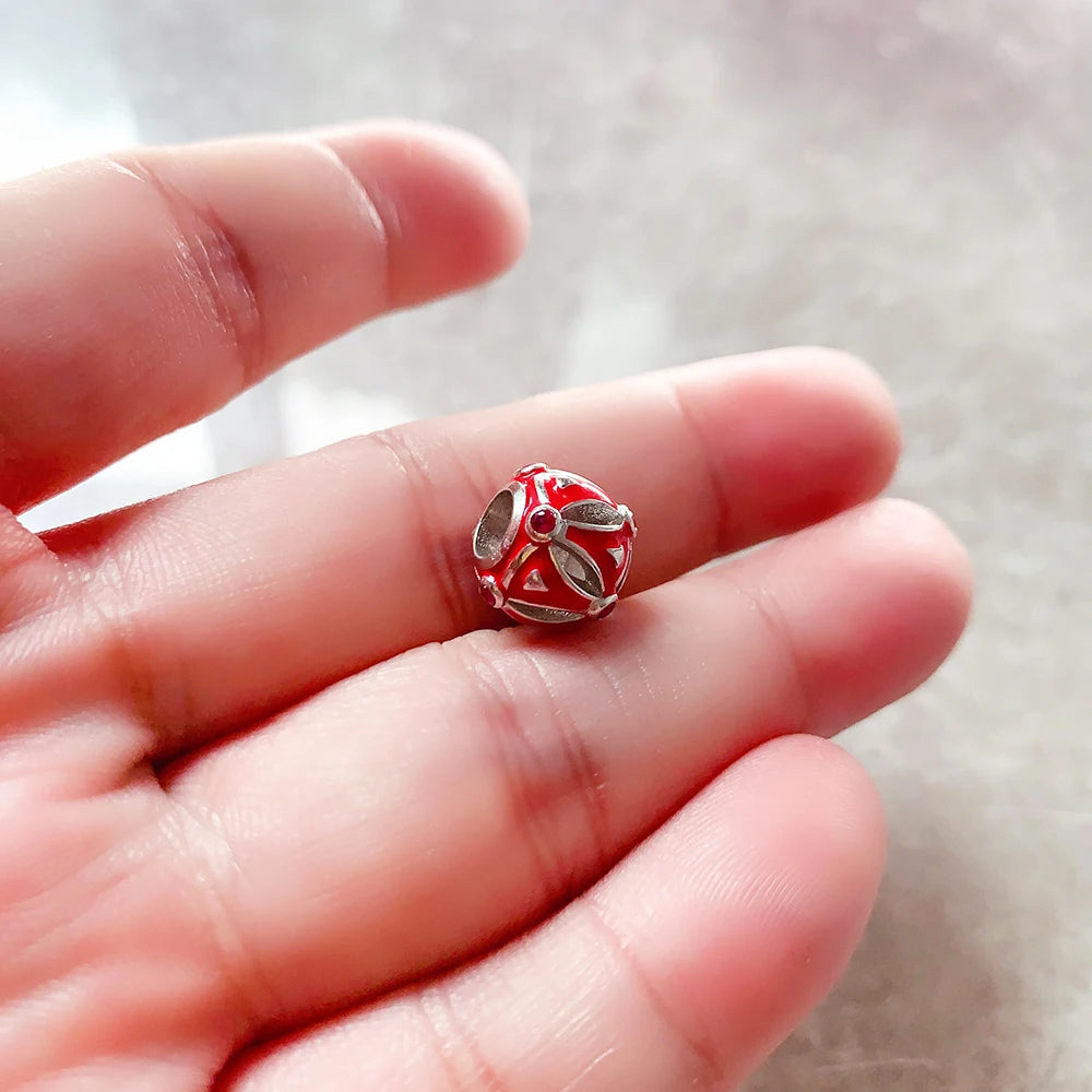 Red Scale Charm Bead